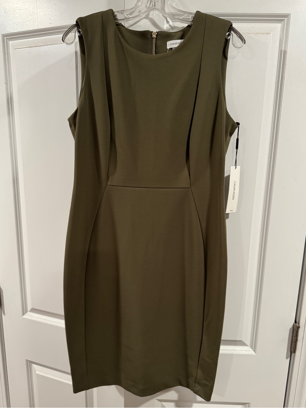 NWT Classic Calvin Klein Olive Dress